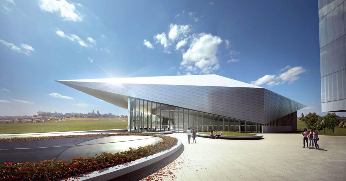 Building with a modern design