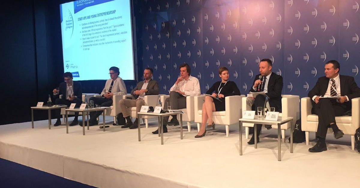 Piotr Krych speaks at the European Economic Congress