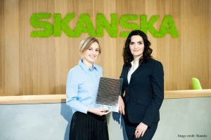 Olga Malinkiewicz from Saule Technologies and Katarzyna Zawodna from Skanska
