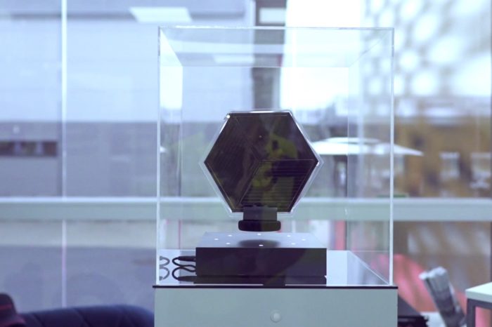 Lightweight hexagon perovskite module levitating on the magnetic stand